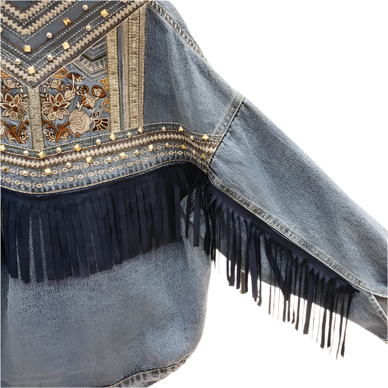 Kurtka dżinsowa Western Luxe – odważne połączenie stylu vintage i nowoczesności