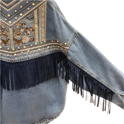 Kurtka dżinsowa Western Luxe – odważne połączenie stylu vintage i nowoczesności