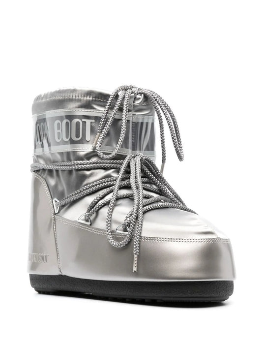 Moon Boot Icon Low Silver – Reflective Snow Boots | Luxem Swiss