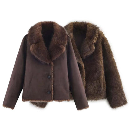 Reversible Faux-Fur Winter Jacket – Double-Sided Warm Edition
