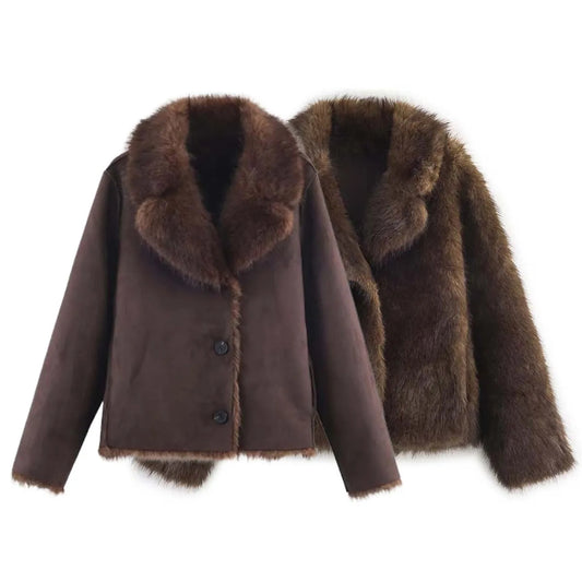 Reversible Faux-Fur Winter Jacket – Double-Sided Warm Edition