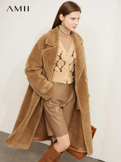 Sienna Wool Coat – Long Double-Breasted Winter Coat for Women