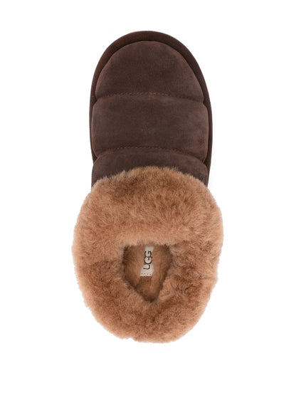 Kapcie UGG Tazzlita Shearling-Lined – edycja luksusowa (brązowy zamsz) | Luxem Swiss