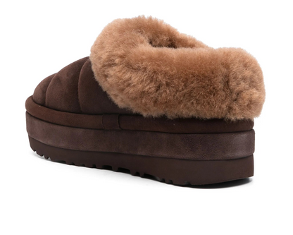 Kapcie UGG Tazzlita Shearling-Lined – edycja luksusowa (brązowy zamsz) | Luxem Swiss