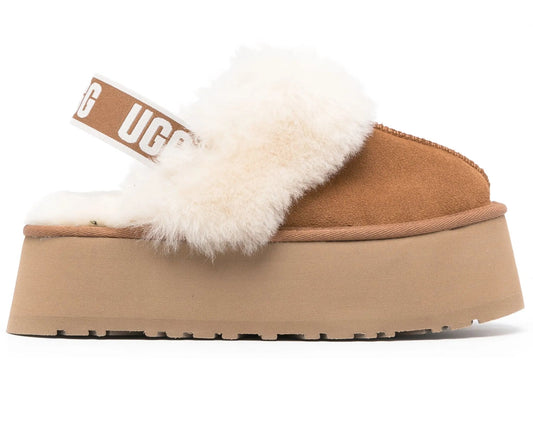 UGG Classic Platform Slippers “Chestnut” – Shearling Fur Luxury Comfort | Luxem Swiss