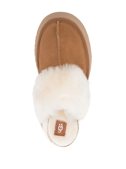 UGG Classic Platform Slippers “Chestnut” – Shearling Fur Luxury Comfort | Luxem Swiss
