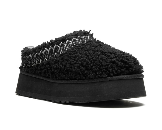 UGG Tazz "Heritage Braid – Black" Slippers – Luxury Warmth & Comfort | Luxem Swiss