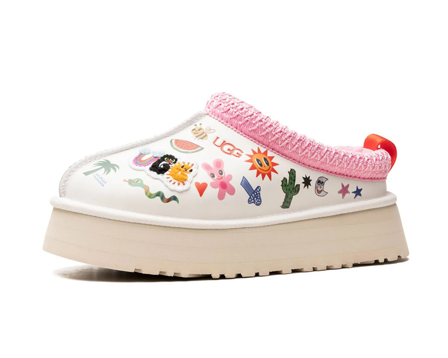 UGG Tazz Pop Sketch “White” – Limited Edition Platform Slippers | Luxem Swiss