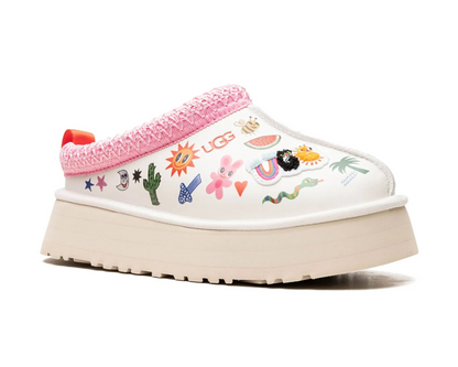 UGG Tazz Pop Sketch “White” – Limited Edition Platform Slippers | Luxem Swiss