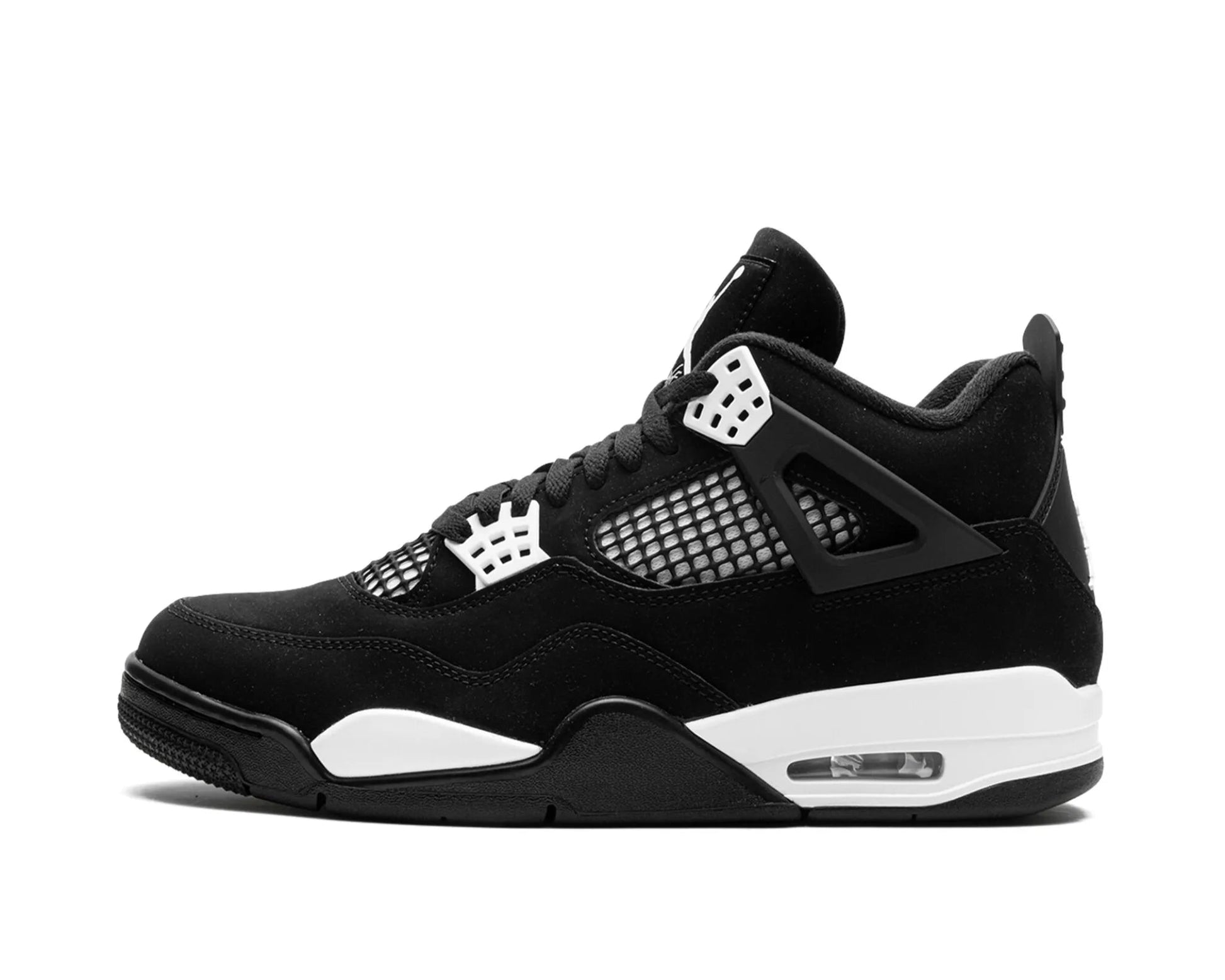 Black and white sneaker on a white background
