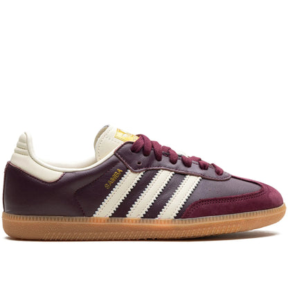 adidas Samba OG Maroon Gold Metallic (Women's)