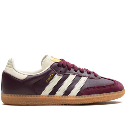 adidas Samba OG Maroon Gold Metallic (Women's)