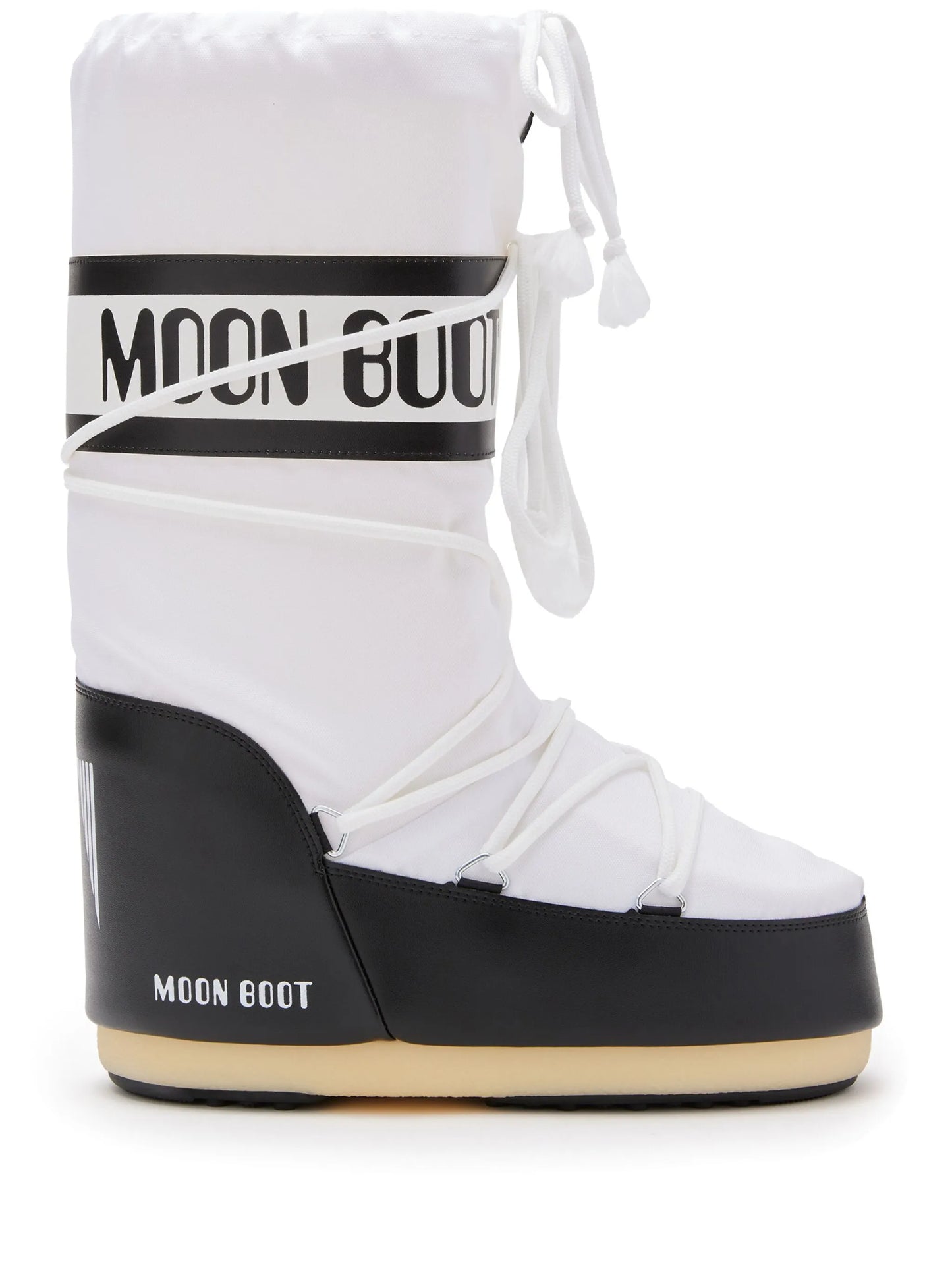 Moon Boot Icon White – Logo-Print Snow Boots | Luxem Swiss