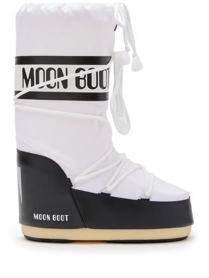 Moon Boot Icon White – Logo-Print Snow Boots | Luxem Swiss