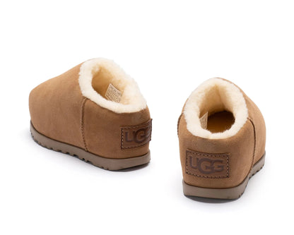 UGG Pumped Slippers “Chestnut” – Genuine Sheepskin Luxury Comfort | Luxem Swiss