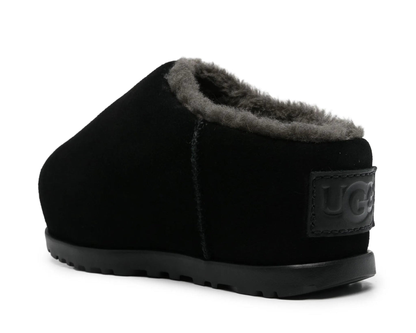 UGG Pumped Slippers “Black Suede” – Premium Sheepskin Comfort | Luxem Swiss