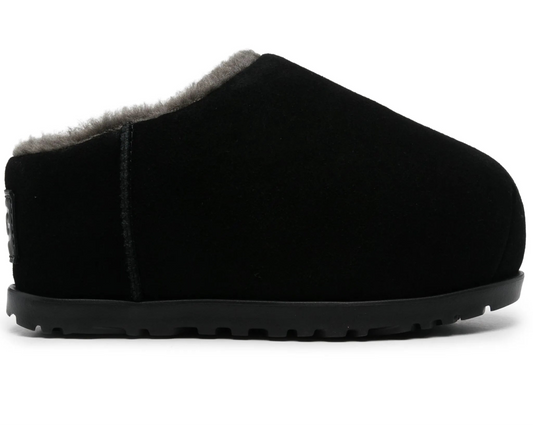 UGG Pumped Slippers “Black Suede” – Premium Sheepskin Comfort | Luxem Swiss