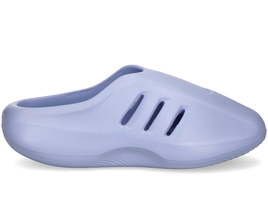 Blue slip-on shoe on a white background