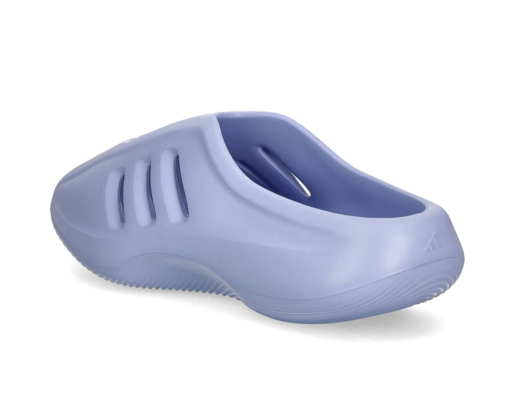Blue slip-on shoe on a white background