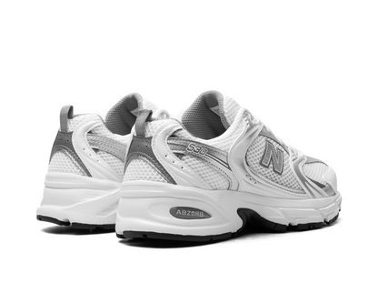 New Balance 530 White Silver Metallic Sneakers – Retro Running Icon | Luxem Swiss