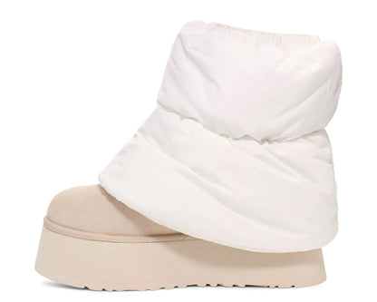 Puchowe buty UGG Mini Dipper – białe | Luksus na zimę od Luxem Swiss