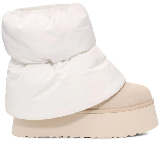Puchowe buty UGG Mini Dipper – białe | Luksus na zimę od Luxem Swiss