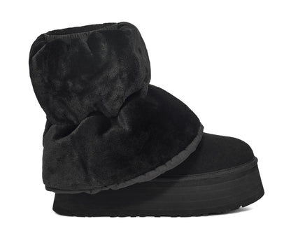 Puchowe buty UGG Mini Dipper – czarne | Luksusowy zimowy model premium od Luxem Swiss