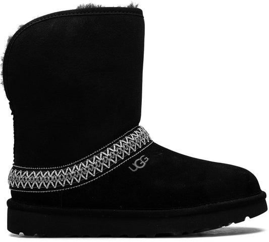 UGG Classic Crescent Boot “Black” – Premium Shearling Comfort | Luxem Swiss