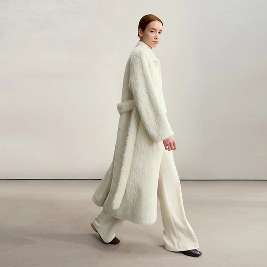 Aurora Fur Long Coat – Elegant Plush Winter Coat