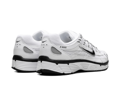 Nike P-6000 White Metallic Silver Black Sneakers – Retro Running Classic | Luxem Swiss