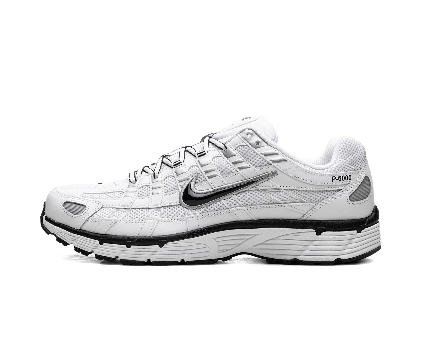 Nike P-6000 White Metallic Silver Black Sneakers – Retro Running Classic | Luxem Swiss