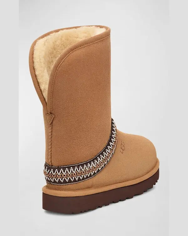 UGG Classic Crescent Boot “Chestnut” – Premium Suede Winter Boots | Luxem Swiss
