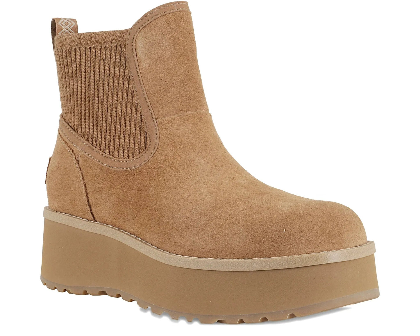 UGG Bottes à plateforme côtelées 20 mm – Châtaigne | Luxe Suisse