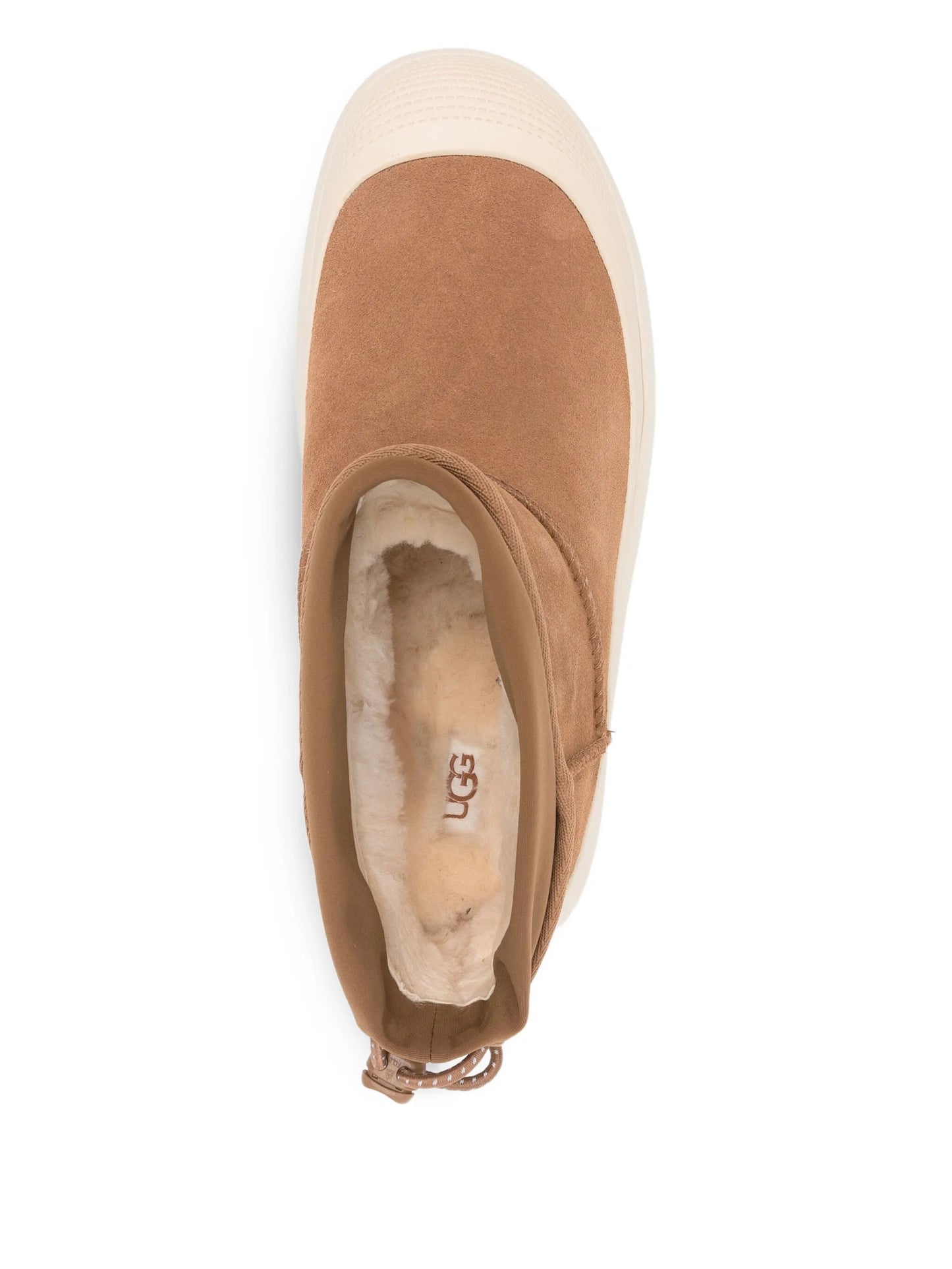 Zamszowe ultra mini buty UGG Stivale Basso „Kasztan / Whitecap” – nowy sezon | Luxem szwajcarski