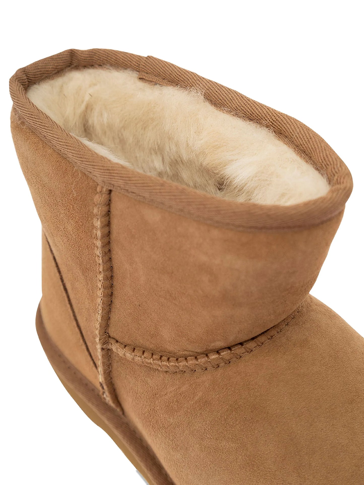 Botki UGG Classic Mini z naszywką z logo – kasztanowy zamsz | Luxem szwajcarski