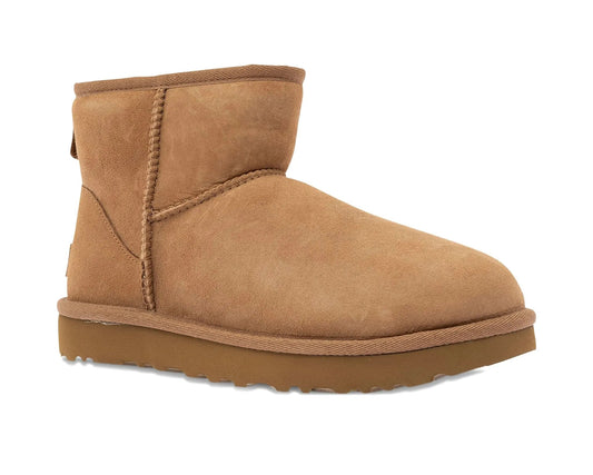 UGG Classic Mini Logo-Patch Ankle Boots – Chestnut Suede | Luxem Swiss