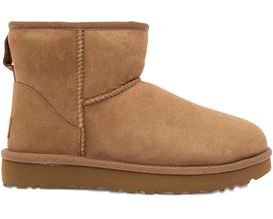 UGG Classic Mini Logo-Patch Ankle Boots – Chestnut Suede | Luxem Swiss