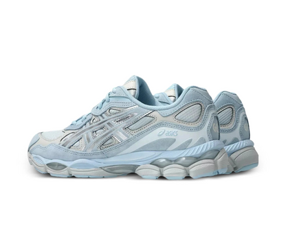 ASICS Metallic Leather Light Blue Sneakers | Premium Lifestyle Comfort | Luxem Swiss