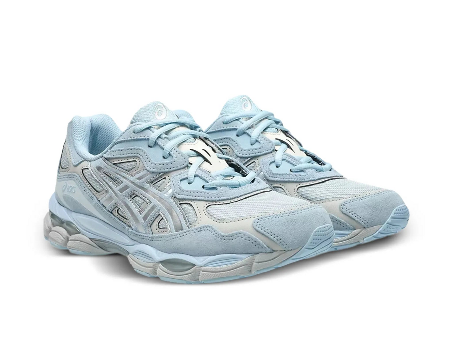 ASICS Metallic Leather Light Blue Sneakers | Premium Lifestyle Comfort | Luxem Swiss