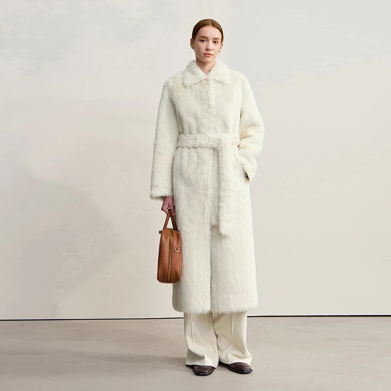 Aurora Fur Long Coat – Elegant Plush Winter Coat
