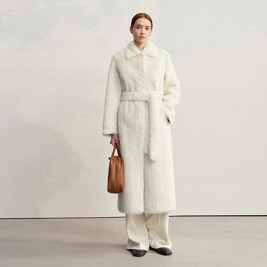 Aurora Fur Long Coat – Elegant Plush Winter Coat