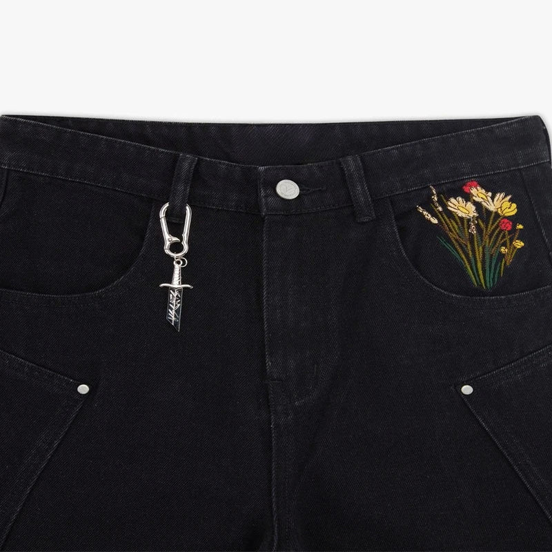 Luxem Swiss “Fallen Knight” Embroidered Denim – Black Edition