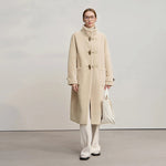 Élodie Plush Coat – Long High-Collar Winter Coat for Women