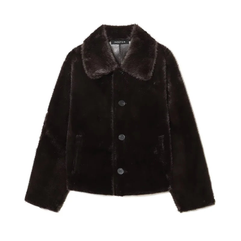 Nova Reversible Jacket – Faux Leather Winter Jacket for Women