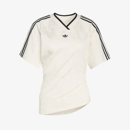 adidas Originals Rouched Football Jersey – Off White (Women’s)