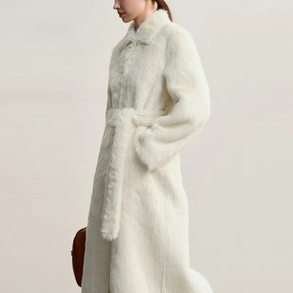 Aurora Fur Long Coat – Elegant Plush Winter Coat