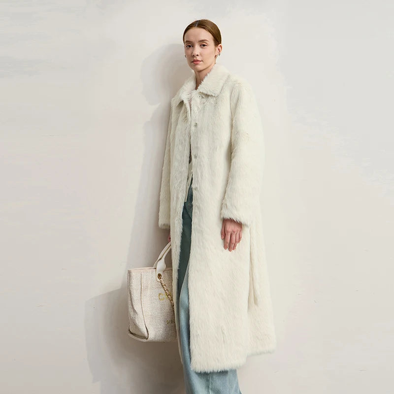 Aurora Fur Long Coat – Elegant Plush Winter Coat