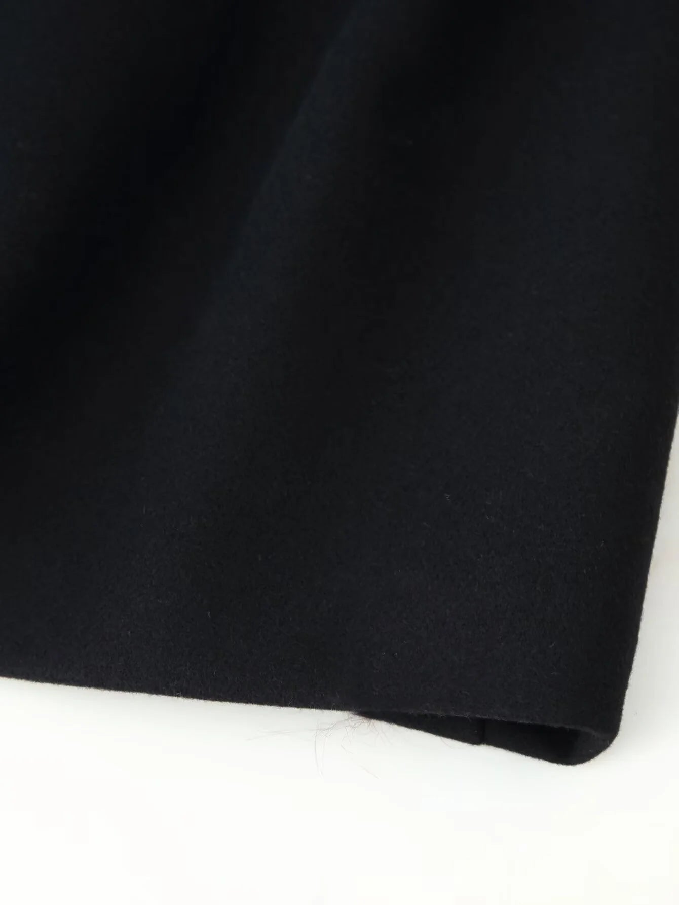 Noir Wool Long Coat – Belted Long Winter Coat for Women