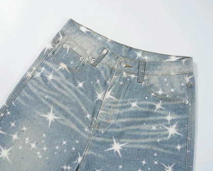 Jeansy Starlit Dream z szerokimi nogawkami