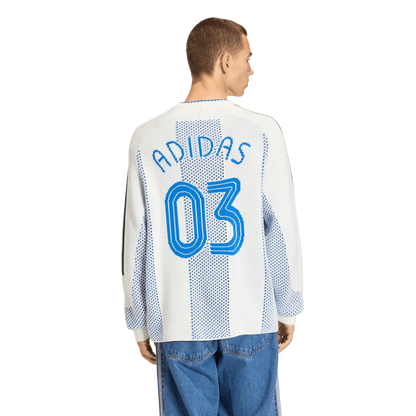 adidas Adicolor Blokecore Lightweight Pullover – White / Blue